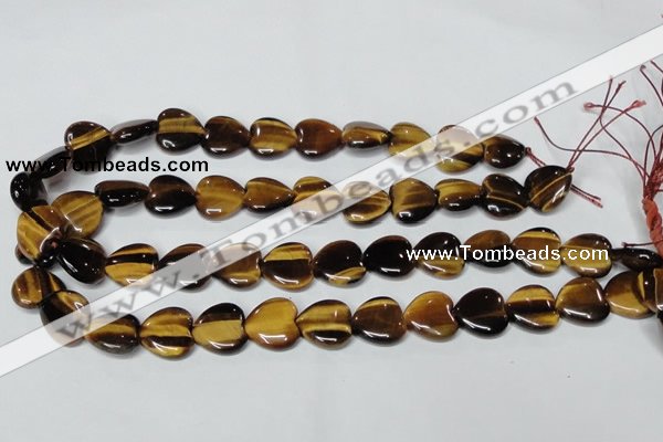 CTE180 15.5 inches 12*12mm heart yellow tiger eye gemstone beads