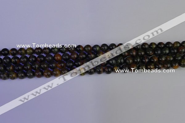 CTE1801 15.5 inches 6mm round blue iron tiger beads wholesale