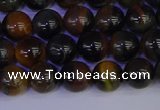 CTE1802 15.5 inches 8mm round blue iron tiger beads wholesale