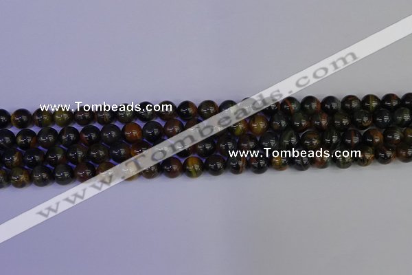 CTE1802 15.5 inches 8mm round blue iron tiger beads wholesale