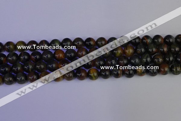 CTE1804 15.5 inches 12mm round blue iron tiger beads wholesale