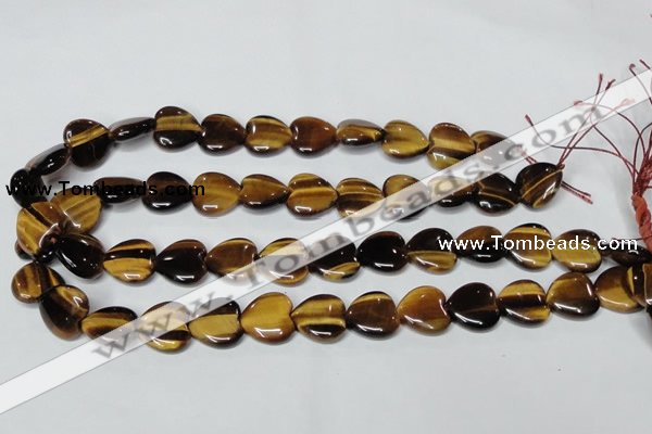 CTE181 15.5 inches 14*14mm heart yellow tiger eye gemstone beads