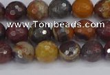 CTE1820 15.5 inches 8mm faceted round red iron tiger beads