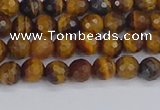 CTE1826 15.5 inches 4mm faceted round yellow tiger eye beads