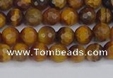 CTE1827 15.5 inches 6mm faceted round yellow tiger eye beads