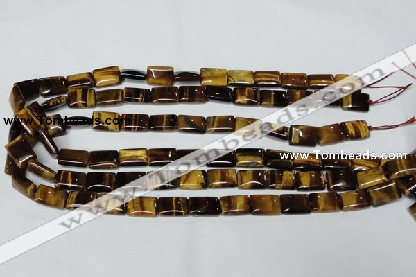 CTE188 15.5 inches 10*14mm rectangle yellow tiger eye gemstone beads