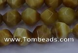 CTE1902 15.5 inches 8mm faceted nuggets golden tiger eye beads