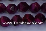 CTE1907 15.5 inches 8mm faceted nuggets red tiger eye beads