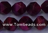 CTE1909 15.5 inches 12mm faceted nuggets red tiger eye beads