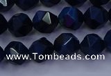 CTE1912 15.5 inches 8mm faceted nuggets blue tiger eye beads