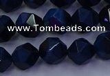 CTE1913 15.5 inches 10mm faceted nuggets blue tiger eye beads