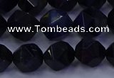 CTE1918 15.5 inches 10mm faceted nuggets blue tiger eye beads