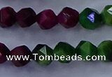 CTE1927 15.5 inches 8mm faceted nuggets colorful tiger eye beads