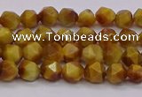 CTE1931 15.5 inches 6mm faceted nuggets golden tiger eye beads