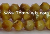 CTE1933 15.5 inches 10mm faceted nuggets golden tiger eye beads