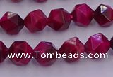 CTE1941 15.5 inches 6mm faceted nuggets red tiger eye beads