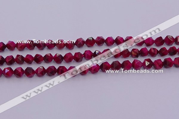 CTE1941 15.5 inches 6mm faceted nuggets red tiger eye beads