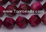 CTE1943 15.5 inches 10mm faceted nuggets red tiger eye beads