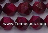 CTE1944 15.5 inches 12mm faceted nuggets red tiger eye beads