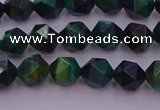 CTE1946 15.5 inches 6mm faceted nuggets green tiger eye beads