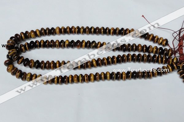 CTE195 15.5 inches 6*10mm rondelle yellow tiger eye gemstone beads