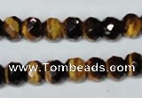 CTE197 15.5 inches 7*12mm faceted rondelle yellow tiger eye gemstone beads