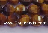 CTE1992 15.5 inches 8mm faceted round yellow tiger eye beads