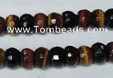 CTE202 15.5 inches 7*10mm faceted rondelle red & yellow tiger eye beads