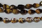 CTE203 15.5 inches 6*8mm faceted teardrop yellow tiger eye beads