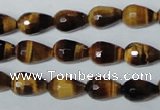 CTE204 15.5 inches 8*12mm faceted teardrop yellow tiger eye beads