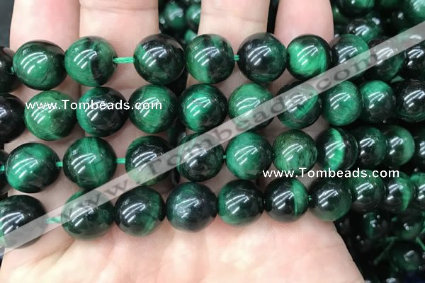 CTE2055 15.5 inches 14mm round green tiger eye beads wholesale