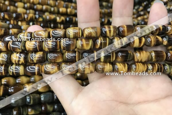 CTE2058 15.5 inches 8*12mm drum yellow tiger eye gemstone beads