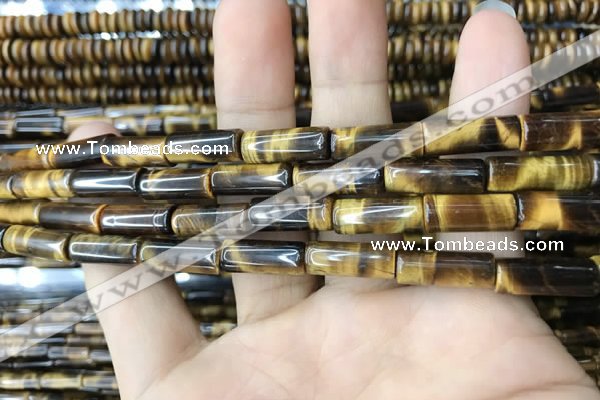 CTE2073 15.5 inches 6*16mm tube yellow tiger eye gemstone beads