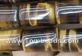 CTE2074 15.5 inches 8*12mm tube yellow tiger eye gemstone beads