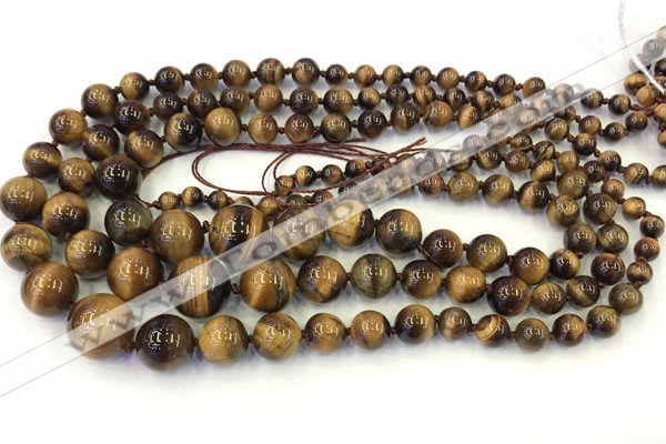 CTE2078 15.5 inches 6mm - 16mm round yellow tiger eye graduated beads