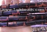 CTE2081 15.5 inches 12*21mm tube red tiger eye beads wholesale