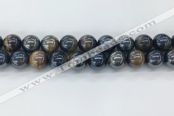 CTE2091 15.5 inches 18mm round AB-color blue & yellow tiger eye beads