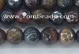 CTE2093 15.5 inches 6mm faceted round AB-color mixed tiger eye beads