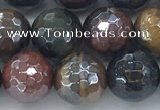 CTE2095 15.5 inches 10mm faceted round AB-color mixed tiger eye beads