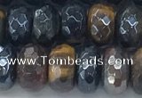 CTE2103 6*10mm faceted rondelle AB-color mixed tiger eye beads