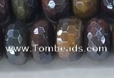 CTE2105 8*14mm faceted rondelle AB-color mixed tiger eye beads