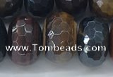 CTE2107 12*18mm faceted rondelle AB-color mixed tiger eye beads