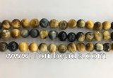 CTE2122 15.5 inches 10mm round golden & blue tiger eye beads