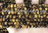 CTE2158 15.5 inches 6mm round yellow tiger eye gemstone beads