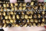 CTE2159 15.5 inches 8mm round yellow tiger eye gemstone beads