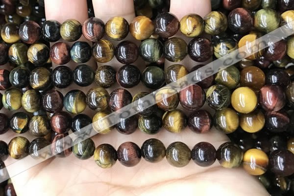 CTE2192 15.5 inches 8mm round mixed tiger eye beads wholesale