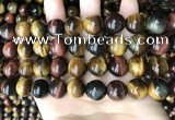 CTE2196 15.5 inches 16mm round mixed tiger eye beads wholesale