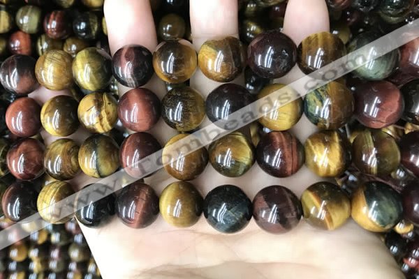 CTE2196 15.5 inches 16mm round mixed tiger eye beads wholesale