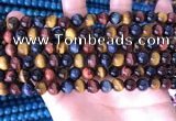 CTE2210 15.5 inches 6mm round colorful tiger eye beads wholesale