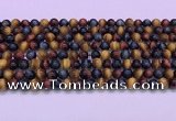 CTE2219 15.5 inches 6mm round colorful tiger eye gemstone beads